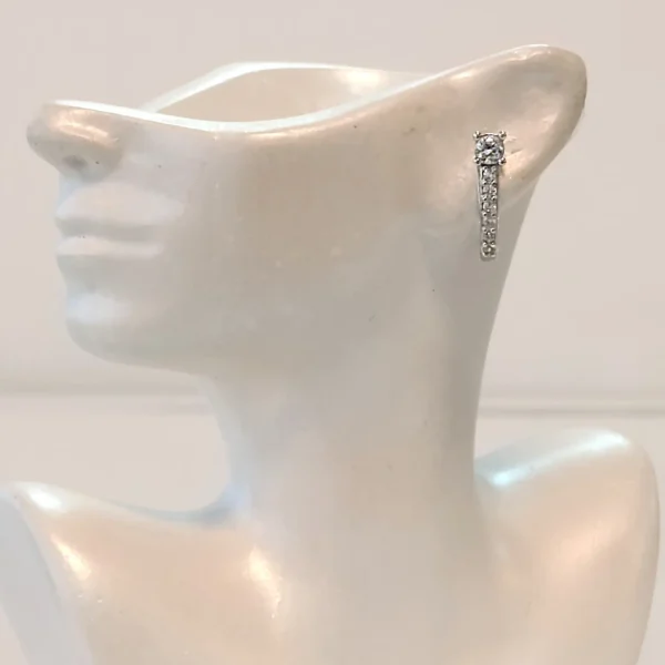 گوشواره نقره مدل دینا- 2.1 گرم