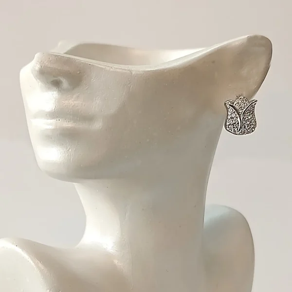 گوشواره نقره مدل فوژان - 1.8 گرم